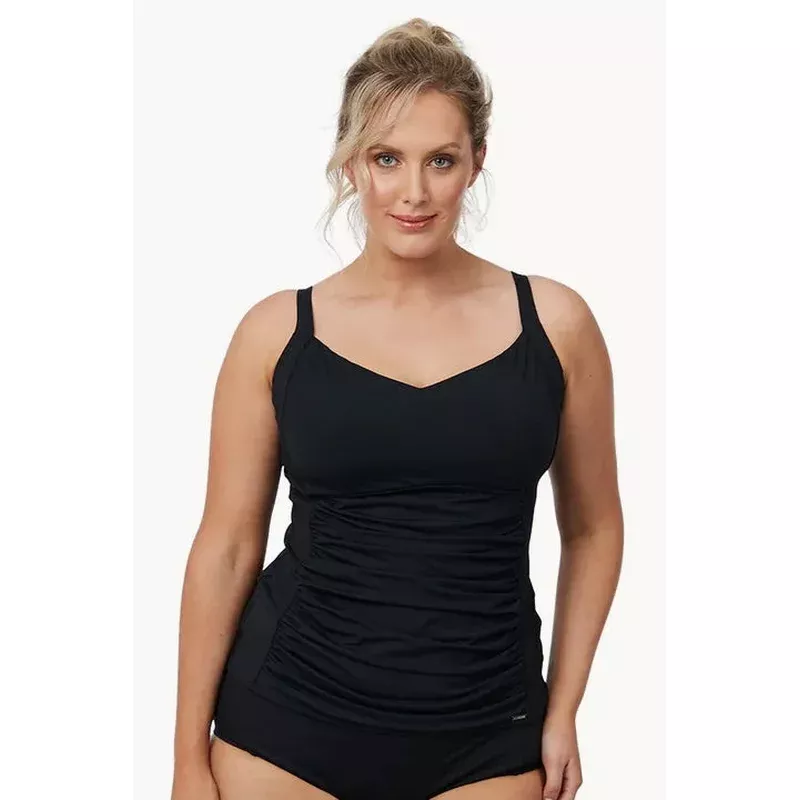 Basix DD/E Cup Ruched Tankini Separate