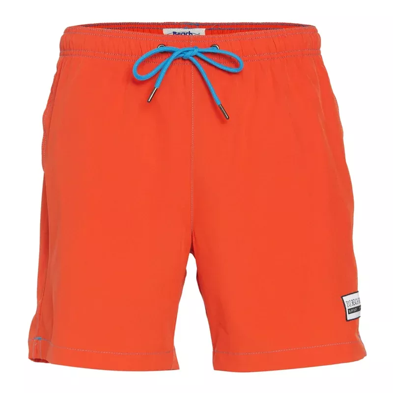 Beach Bros Men’s Solid Contrast Swim Trunks