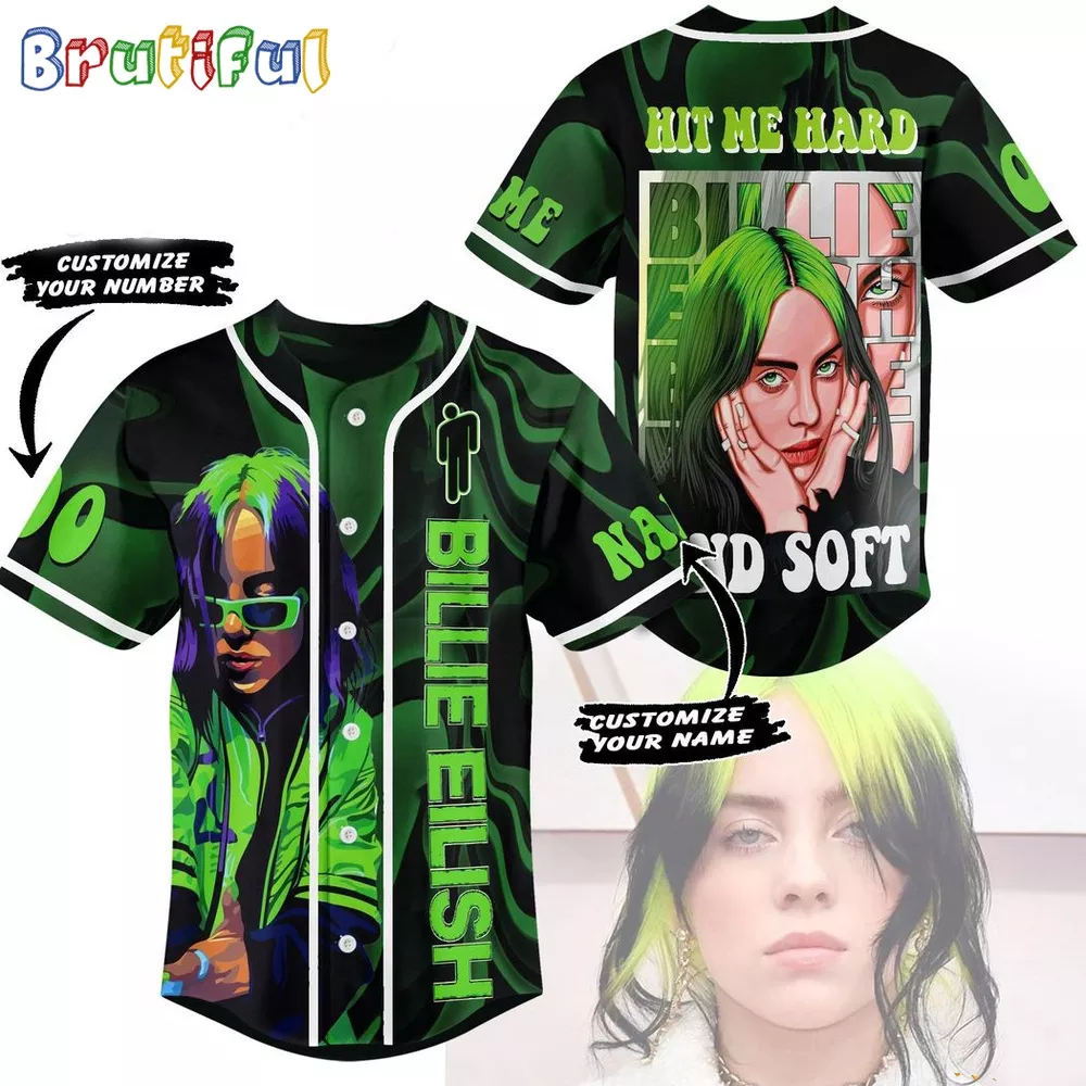 Billie Eilish Hit Me Hard And Soft Custom Baseball Jersey