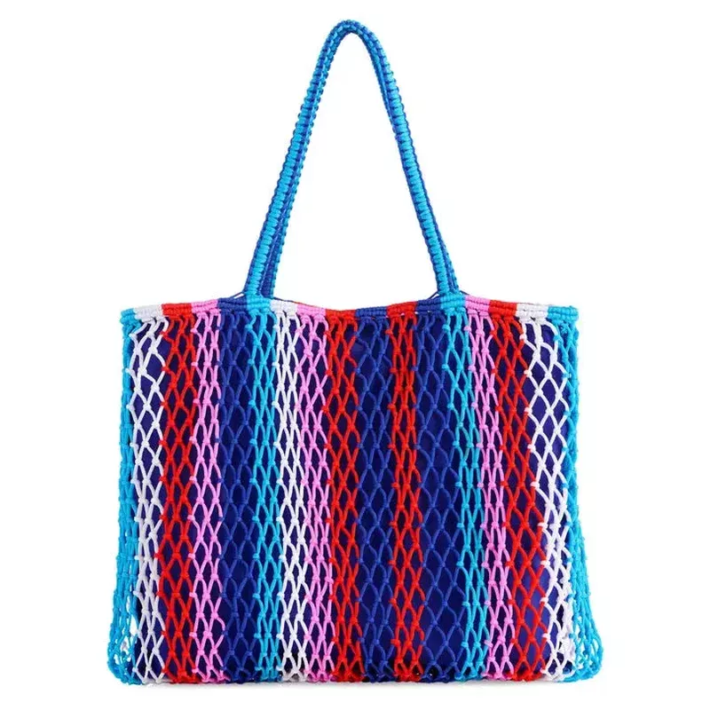 BLUE BRAZILIANA STRIPE TOTE