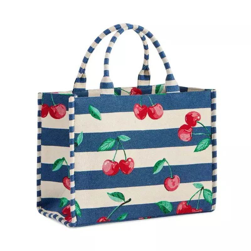 CHERRY STRIPE TOTE
