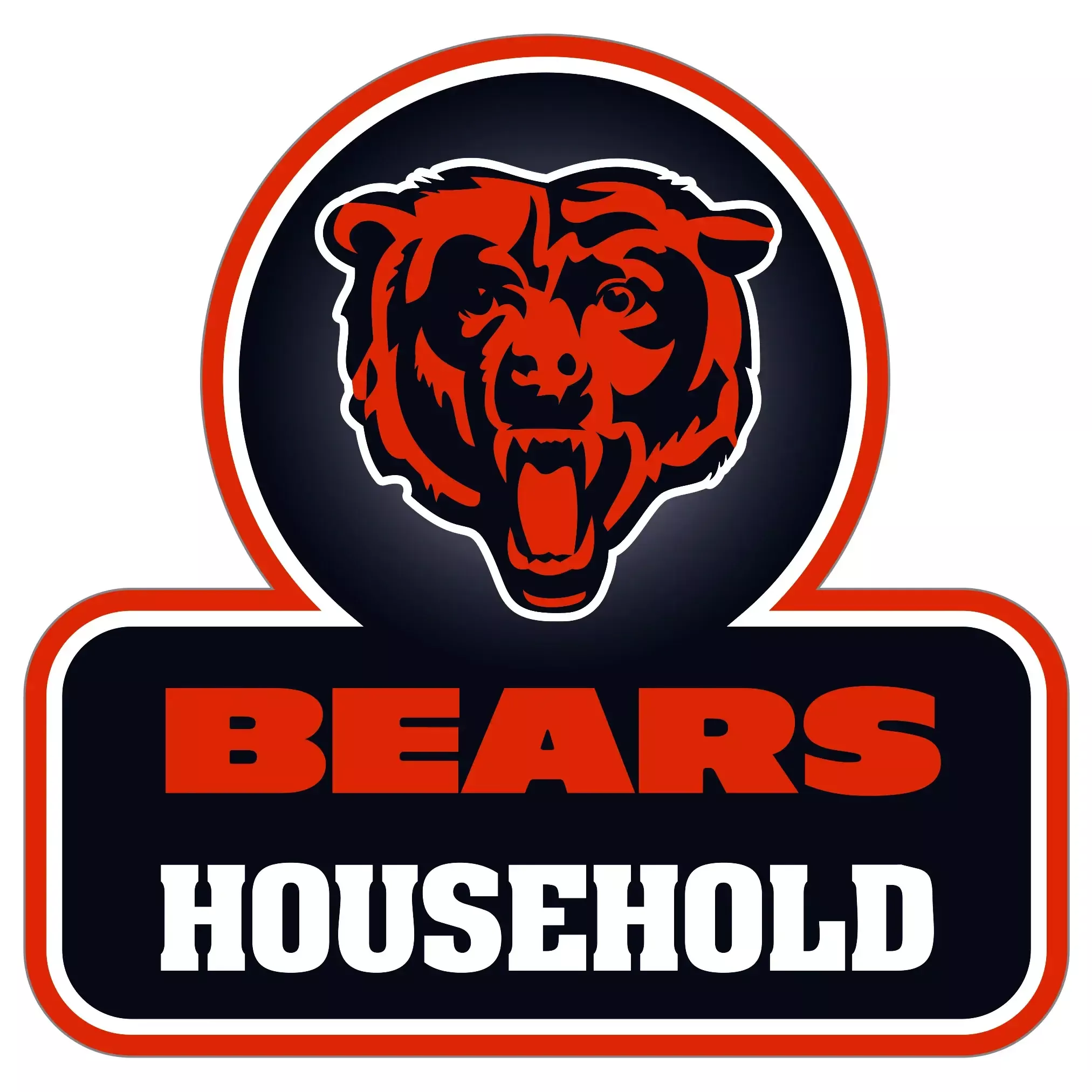 Chicago Bears Household Auto Decal