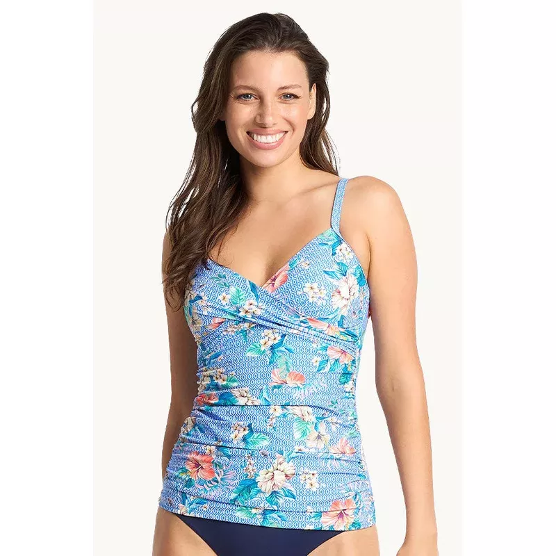 Chilio Twist Front Ruched Tankini Separate