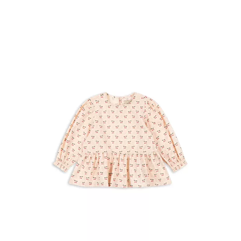 Cianna blouse – cherry pink motif
