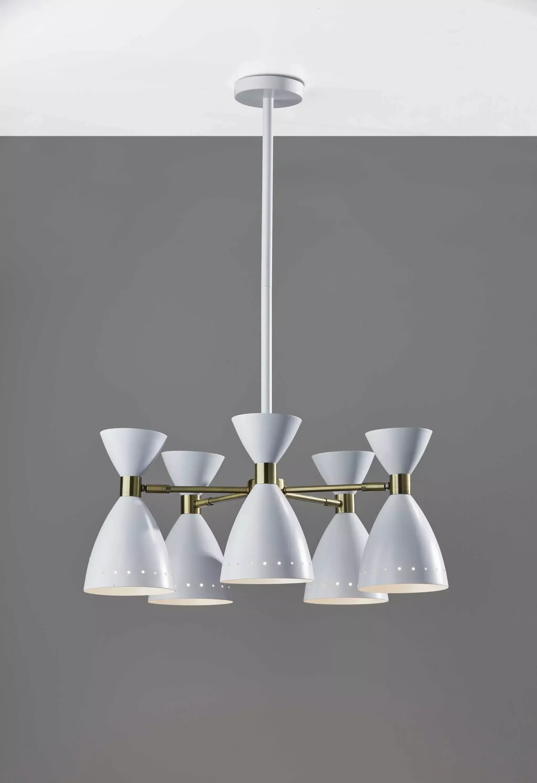 Cinco Diabolo Adjustable White Metal Pendant