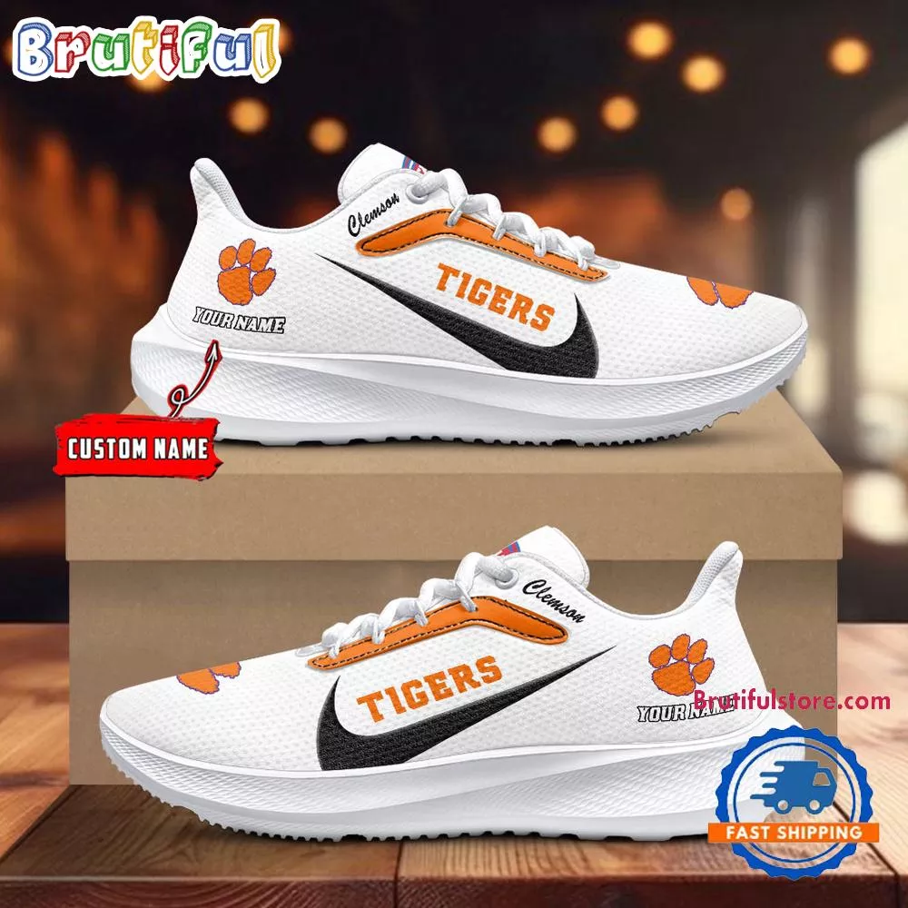 Clemson Tigers Personalized Lightweight Patch Decor Running Shoes Sneaker