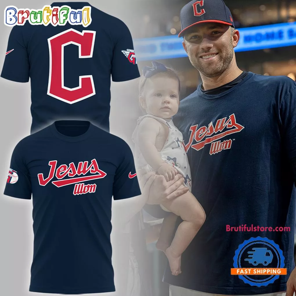 Cleveland Guardian MLB 2024 Jesus Won Navy T Shirt