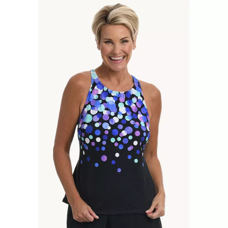 Confetti Hi Neck Tankini Separate