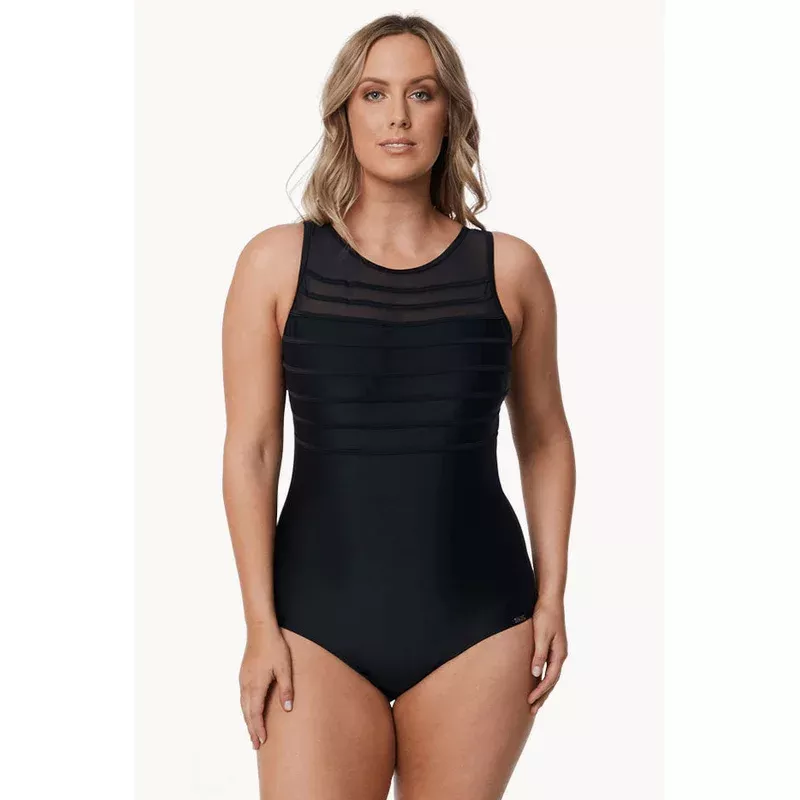 Cosmopolitan Mesh Bar High Neck One Piece