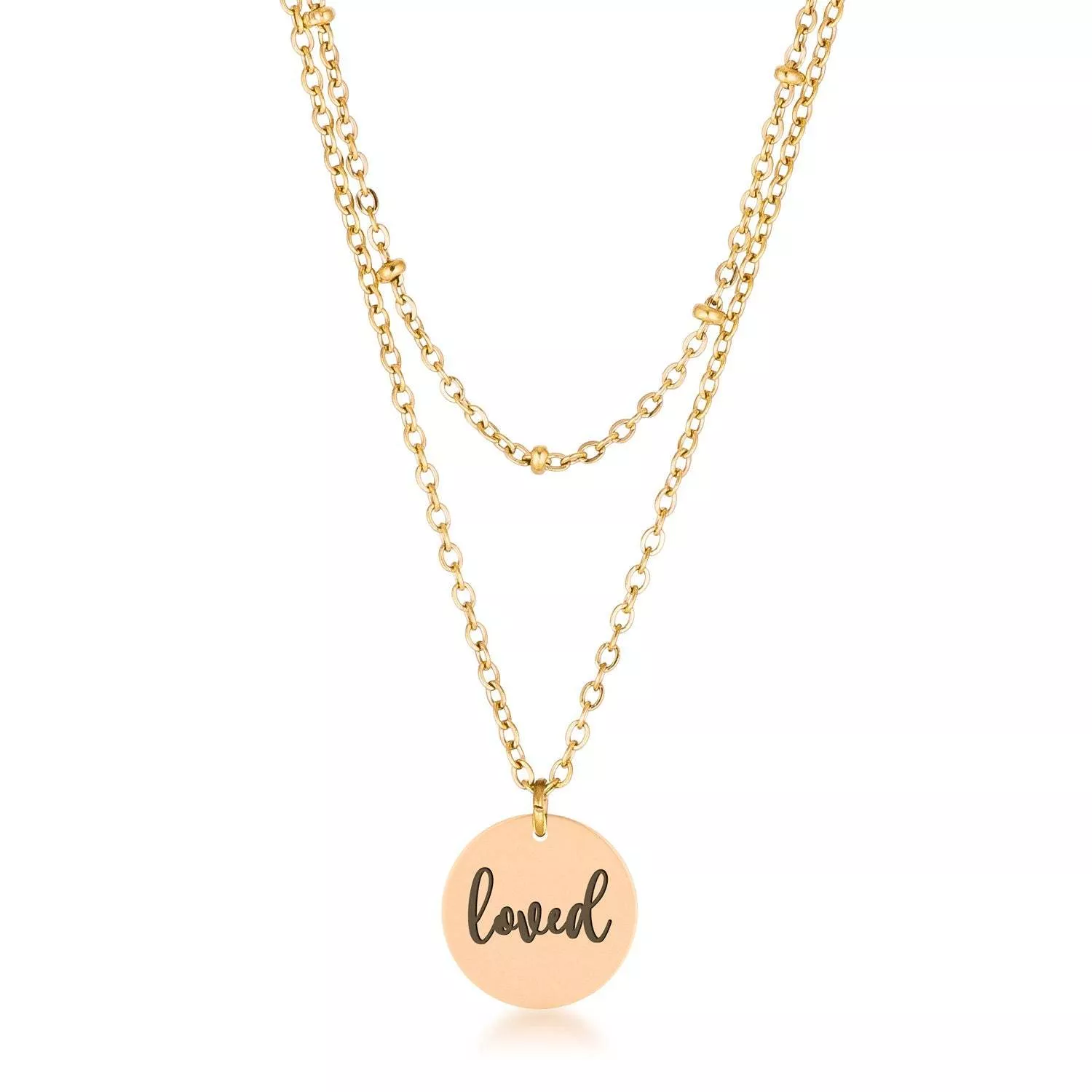 Delicate 18k Gold Plated LOVED Necklace