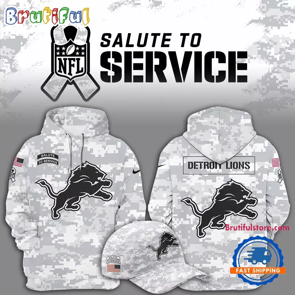 Detroit Lions Arctic Camo 2024 Salute To Service Hoodie