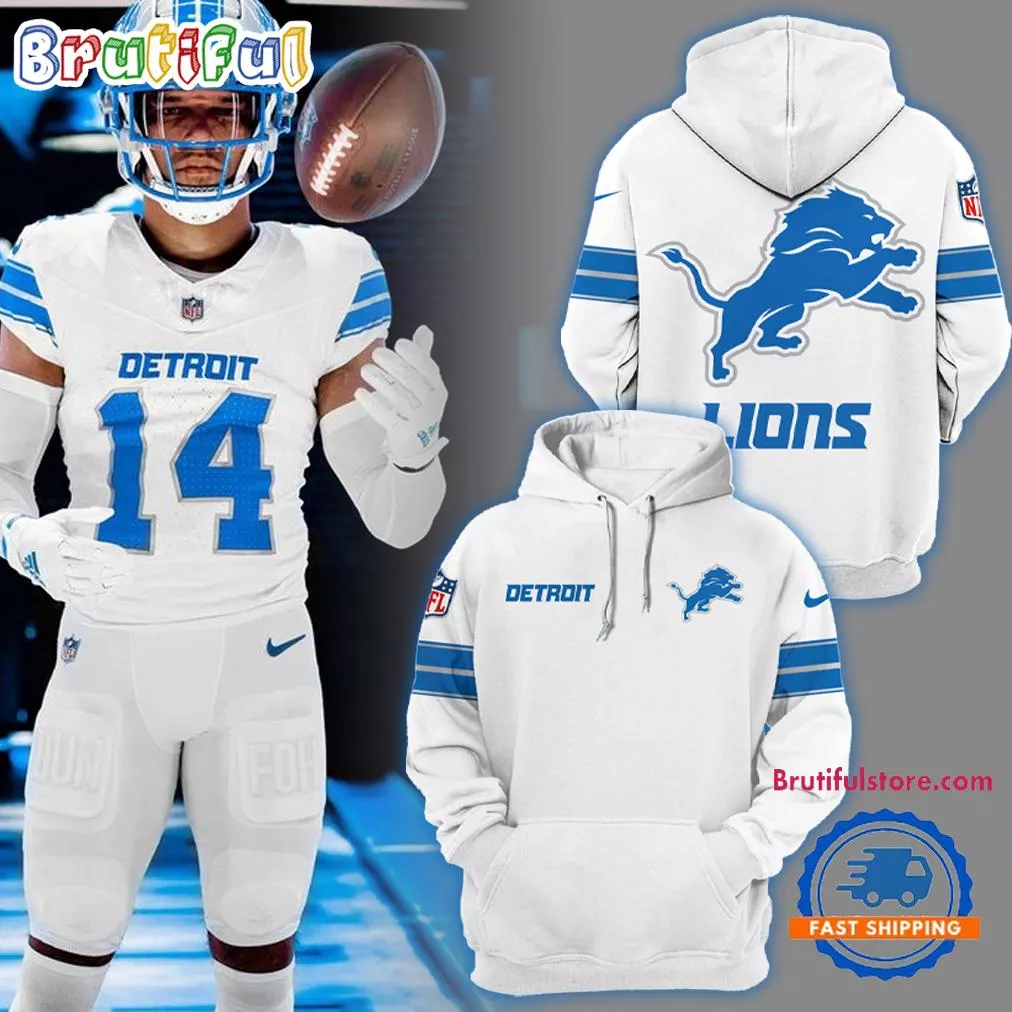 Detroit Lions Team 2024 WhiteThe 313 Hoodie