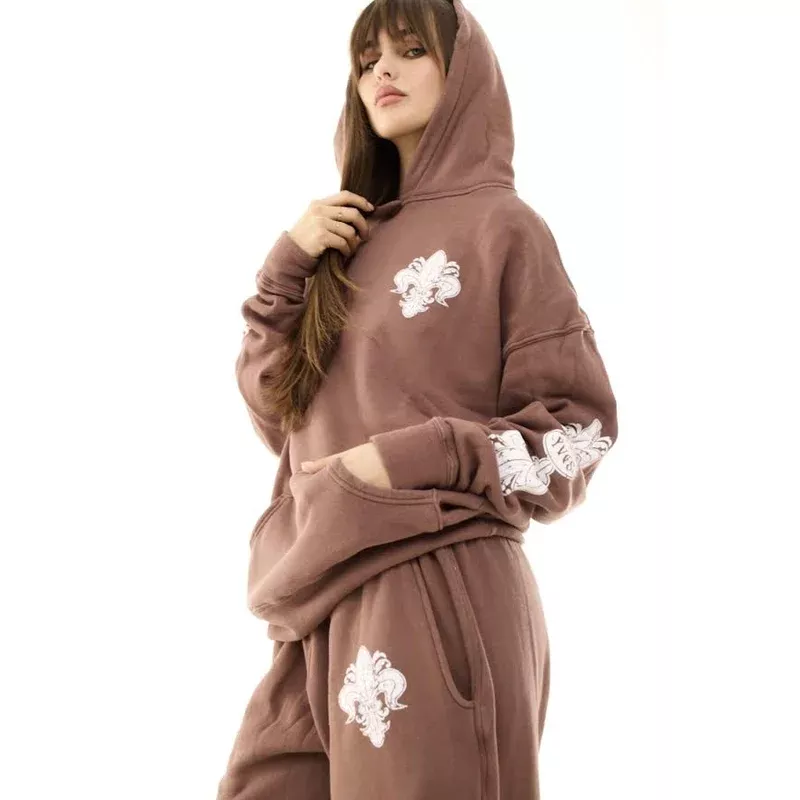FLEUR DE YVES BROWN HOODIE