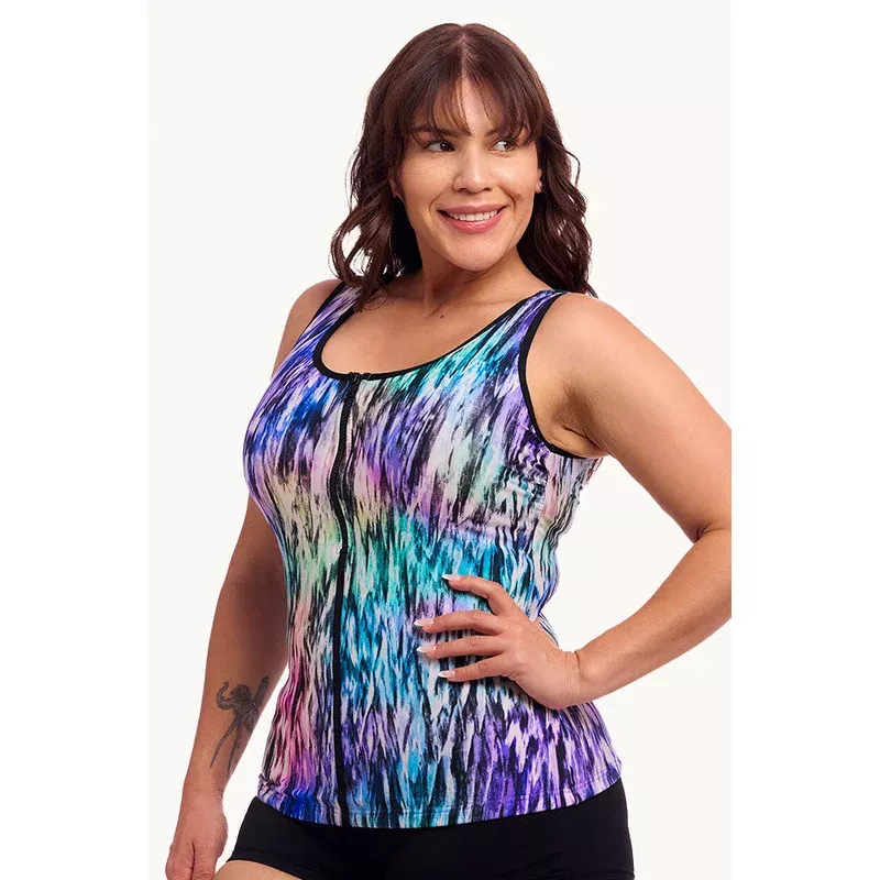 Fly Dye DD/E Cup Zip Tankini Separate