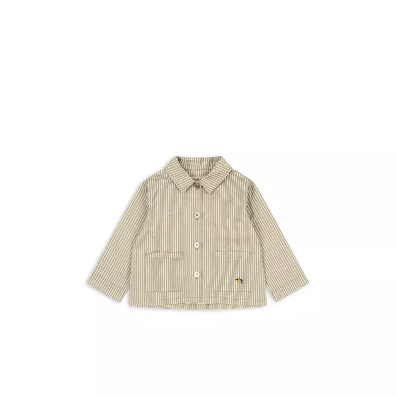 FRANKIE OVER SHIRT GOTS – tea stripe