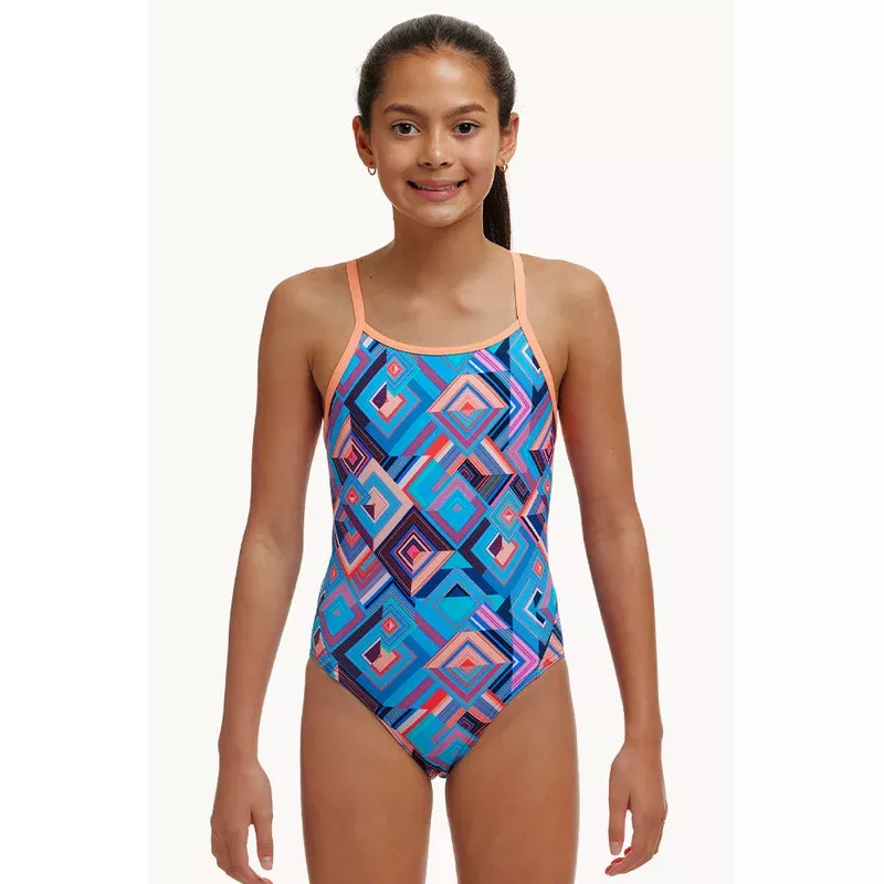 Girls Boxed Up Diamond Back One Piece