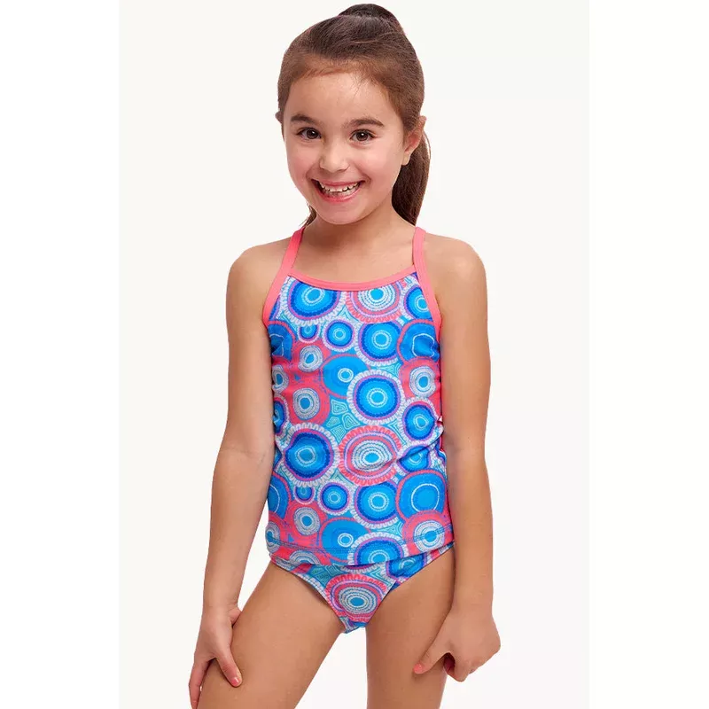 Girls Bundjalung Blue Tankini Set