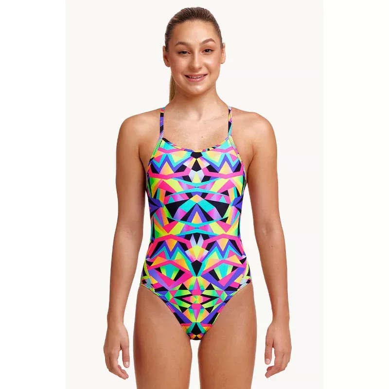 Girls Crystal Eyes Diamond Back One Piece