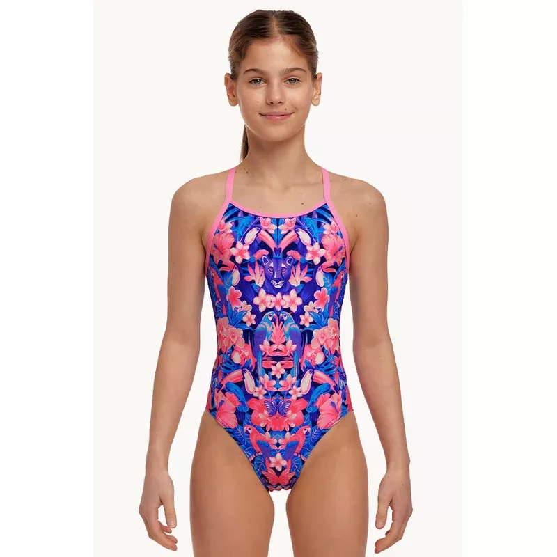 Girls Jingle Jungle Diamond Back One Piece