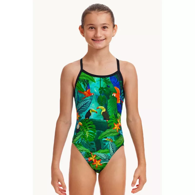 Girls Lost Forest Single Strap One Piece