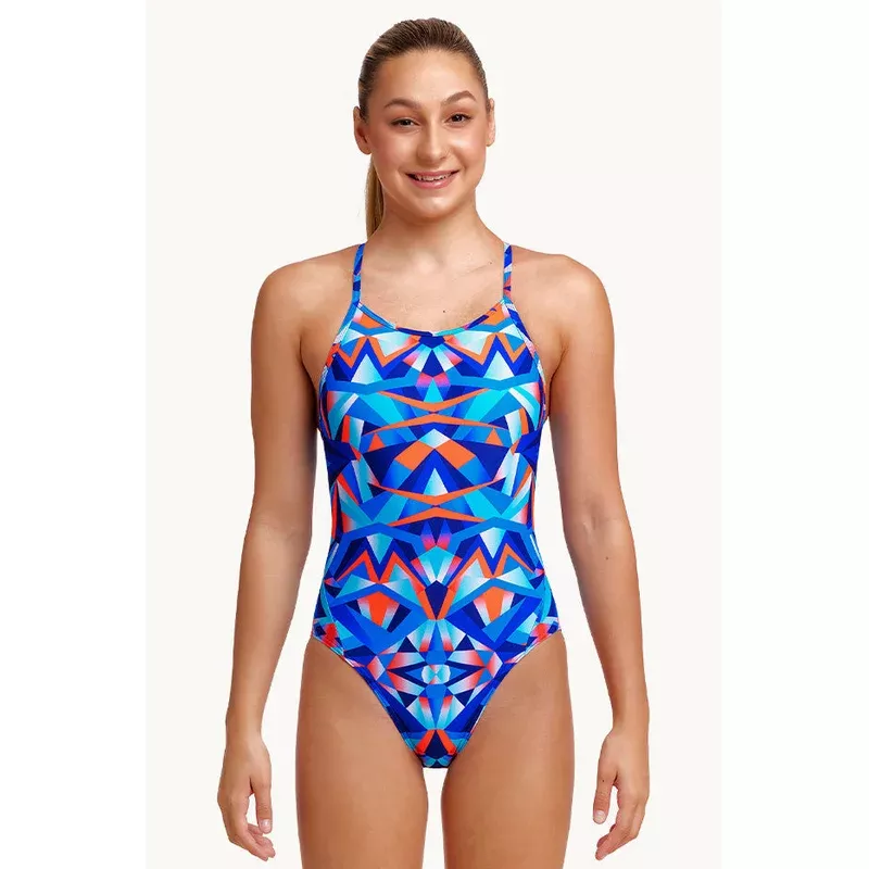 Girls Mad Mirror Diamond Back One Piece
