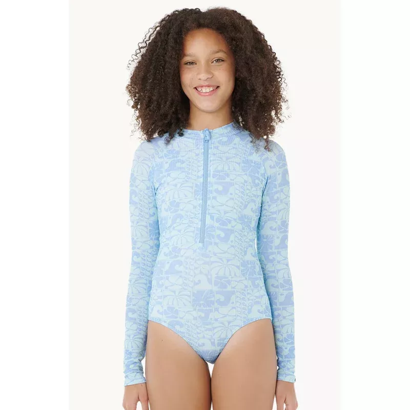 Girls Oceanic Rib Sunsuit