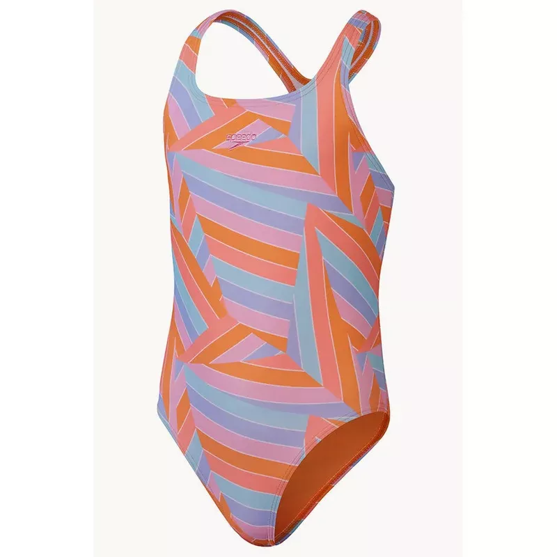 Girls Printed Medalist One Piece
