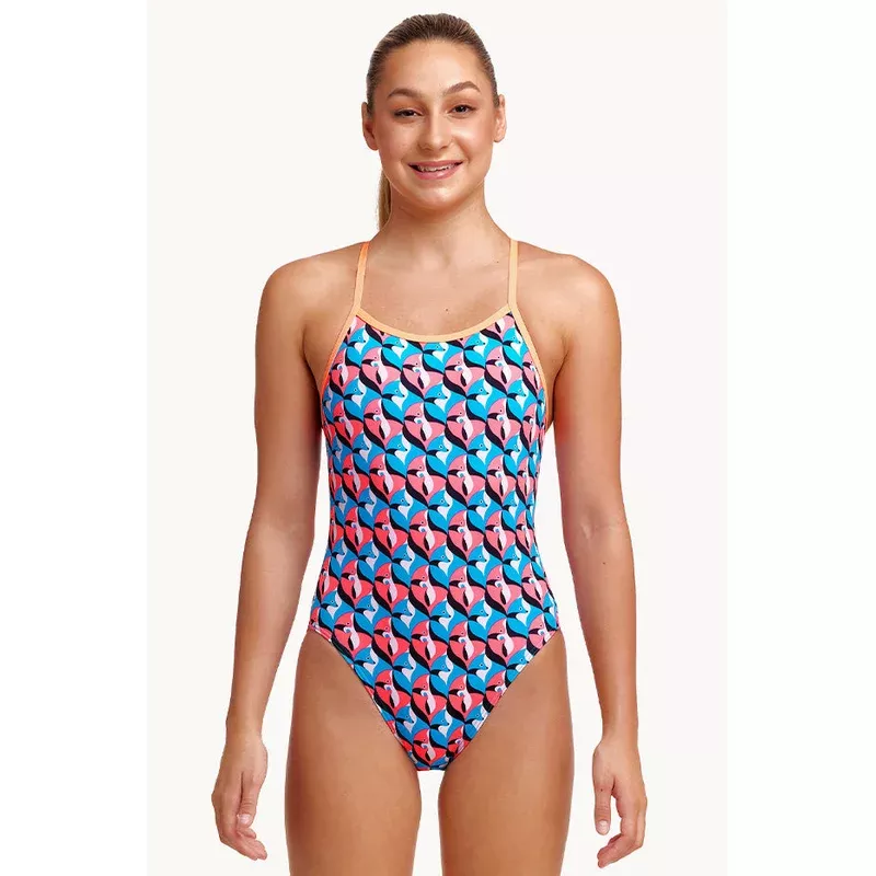 Girls Run Fox Run Single Strap One Piece
