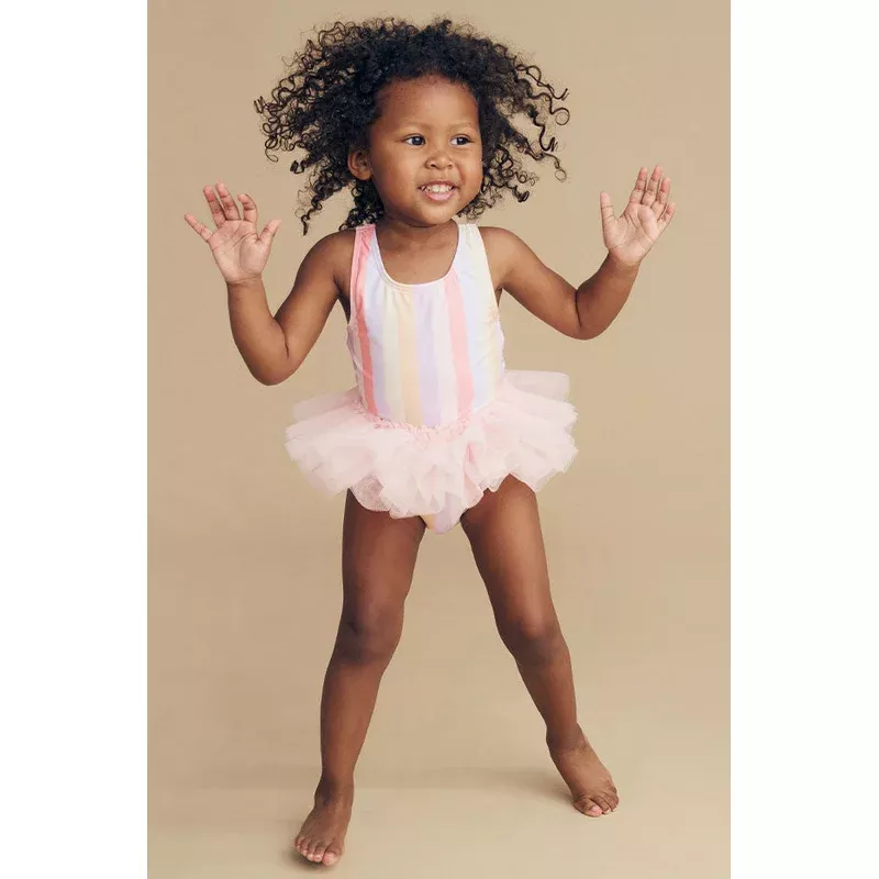 Girls Sunset Stripe Ballet One Piece