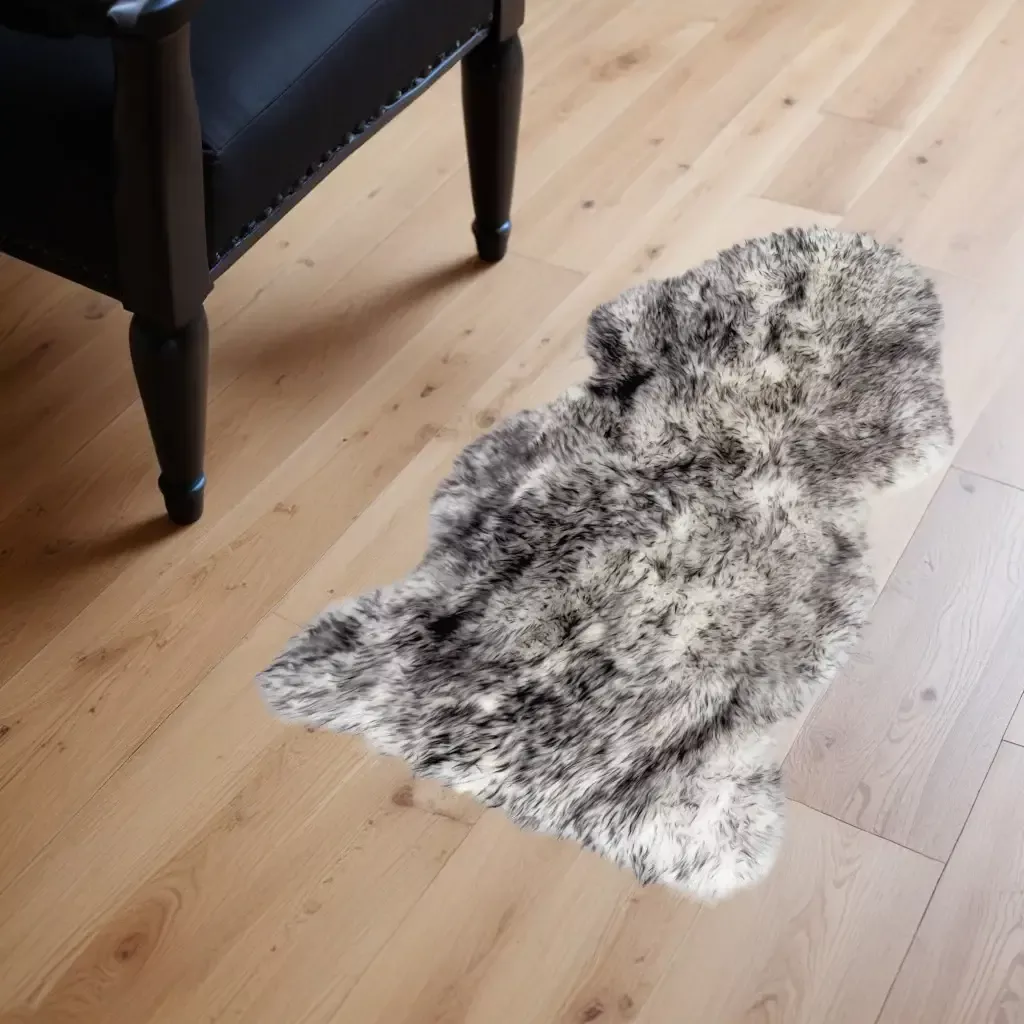 Gradient Grey Animal Print Area Rug