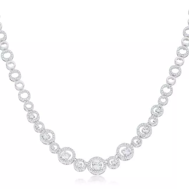 Graduated Cubic Zirconia Necklace
