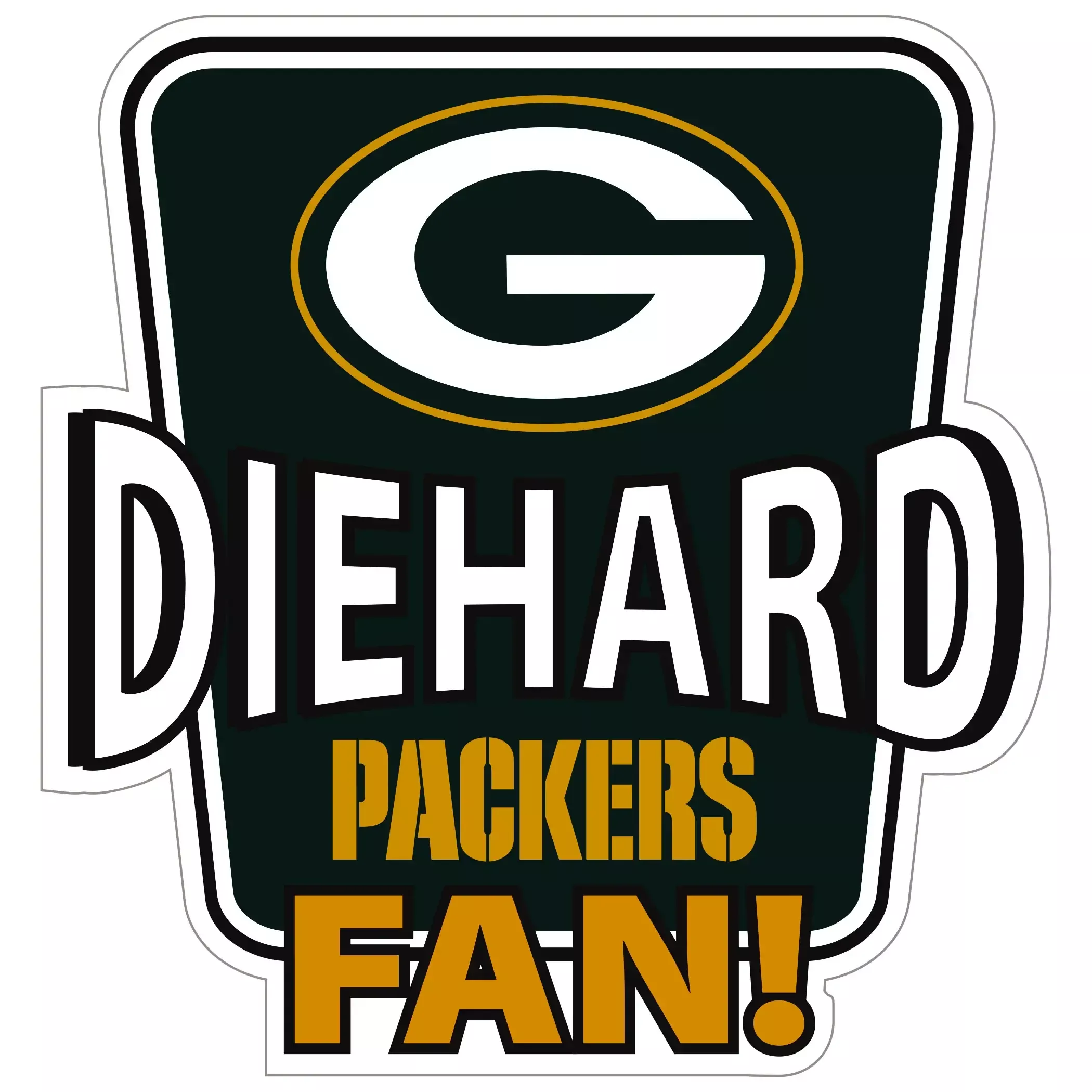 Green Bay Packers Die-Hard Fan Auto Decal