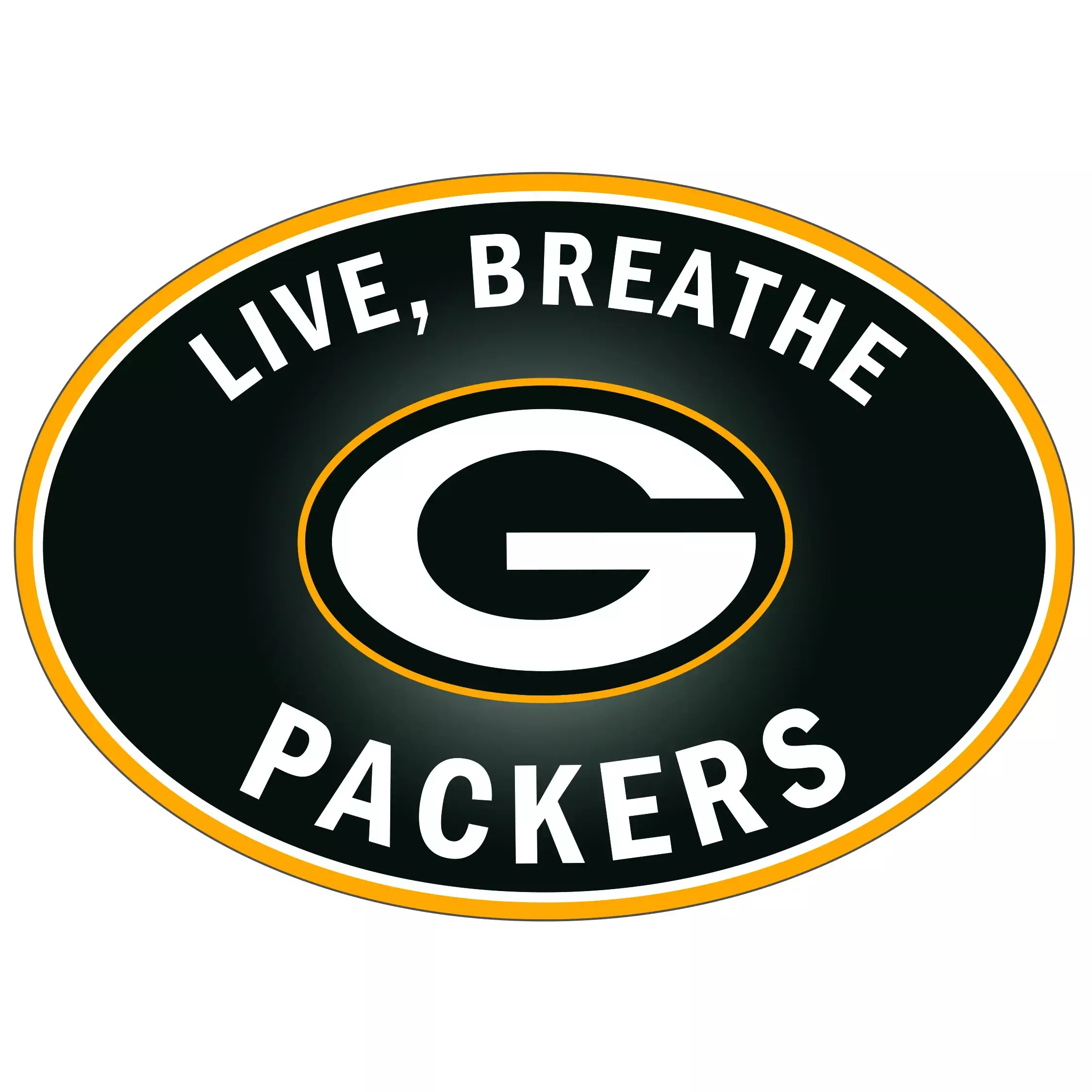 Green Bay Packers Live-Breath Auto Decal