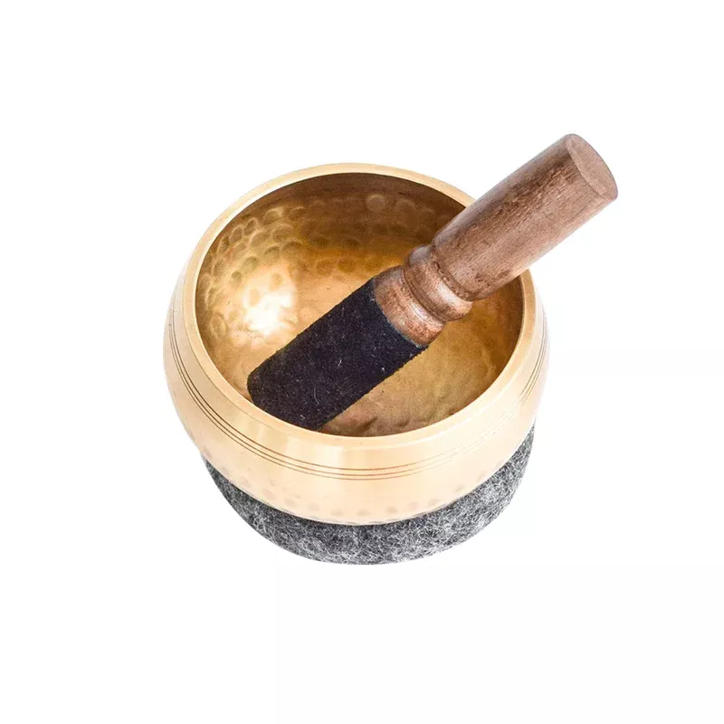 Halfmoon 4″ Hand Hammered Brass Singing Bowl