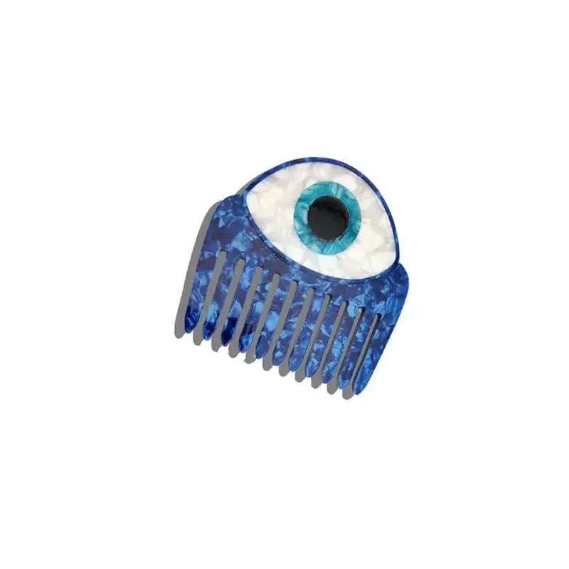 HAND PAINTED EVIL EYE POCKET COMB