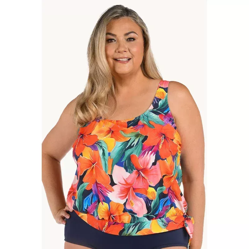 Hibiscus Honey Blouson Tankini Separate +