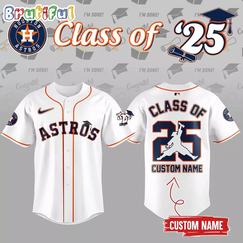 Houston Astros Class Of 2025 Personalized Baseball Jersey