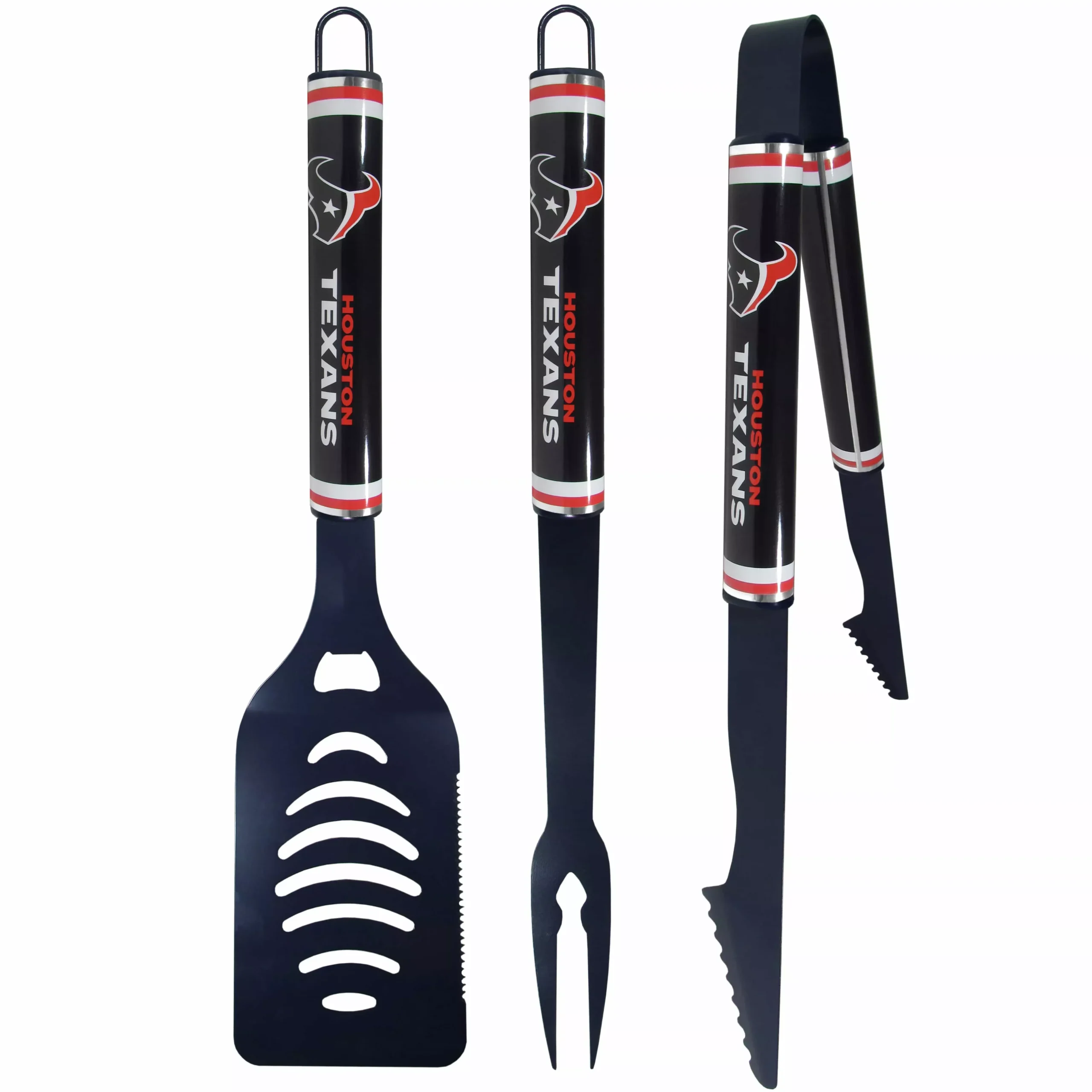 Houston Texans 3 pc Color BBQ Tools