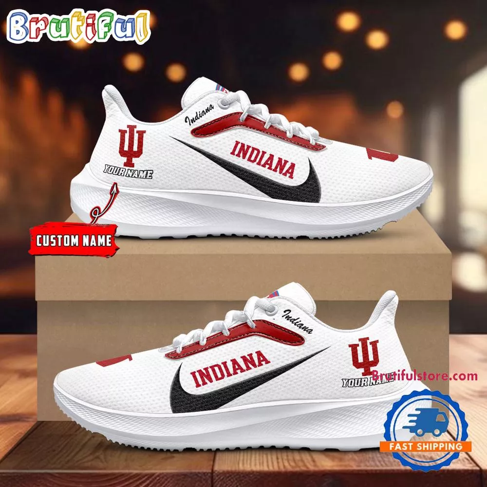 Indiana Hoosiers Personalized Lightweight Patch Decor Running Shoes Sneaker