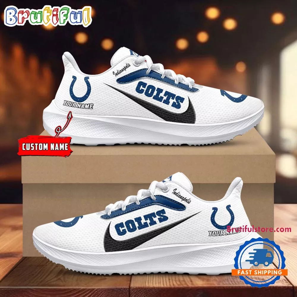 Indianapolis Colts Personalized Lightweight Patch Decor Running Shoes Sneaker