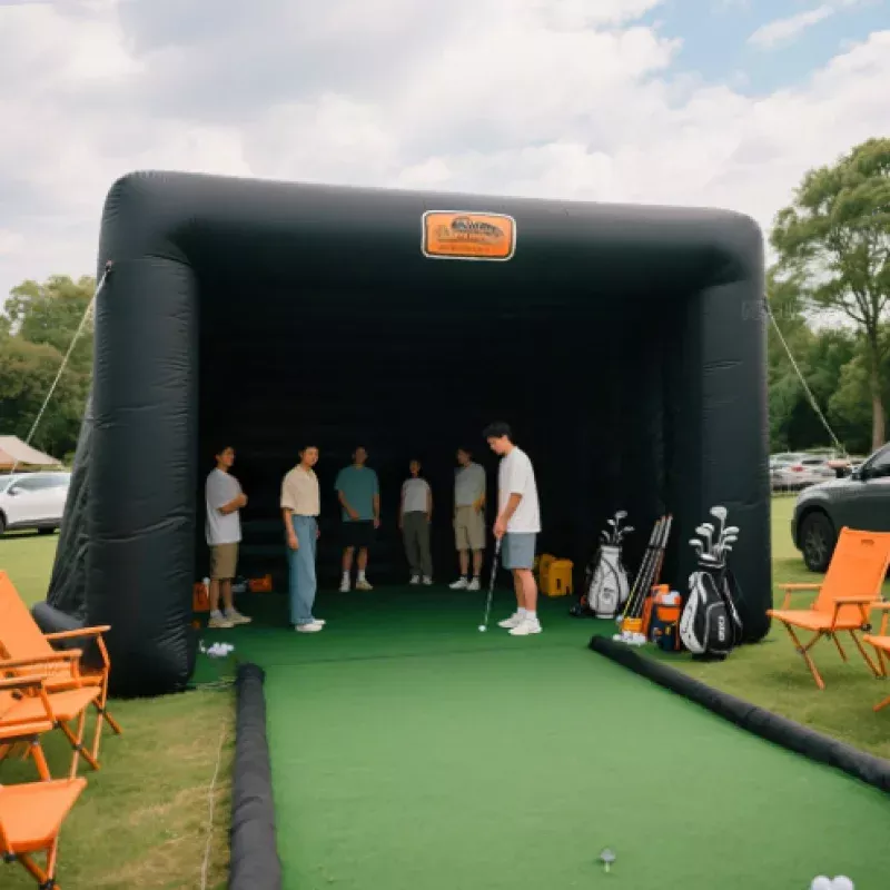 Inflatable Golf Simulator Enclosure Awning Tent