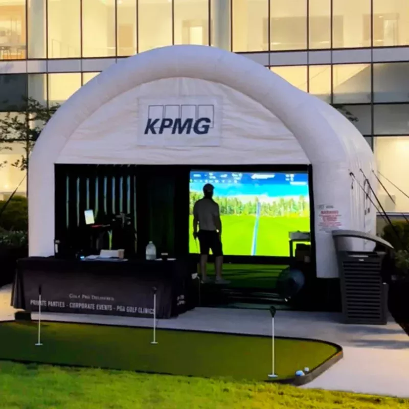 Inflatable Golf Simulator Enclosure Tent With Screen 24 FT