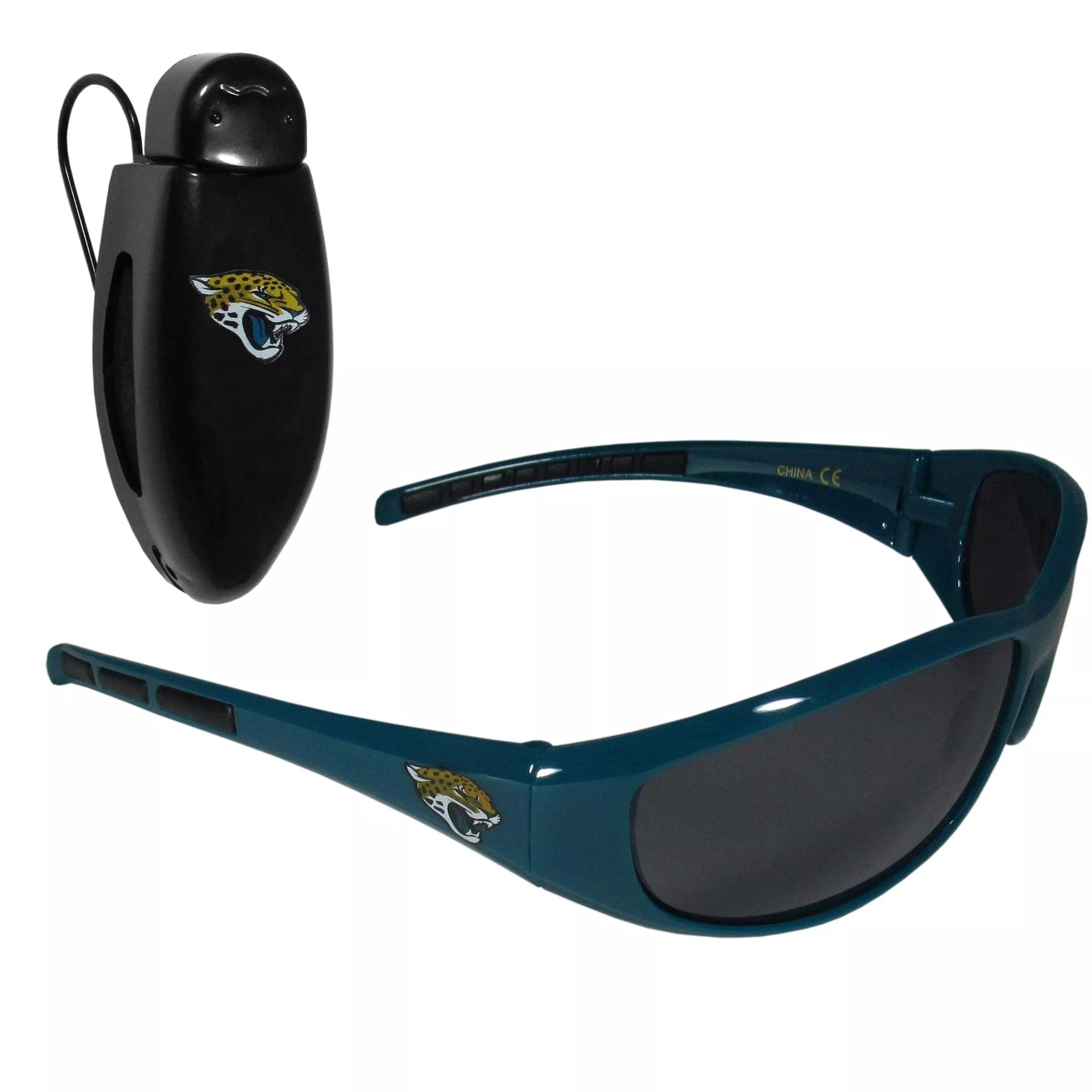 Jacksonville Jaguars Wrap Sunglass with Visor Clip