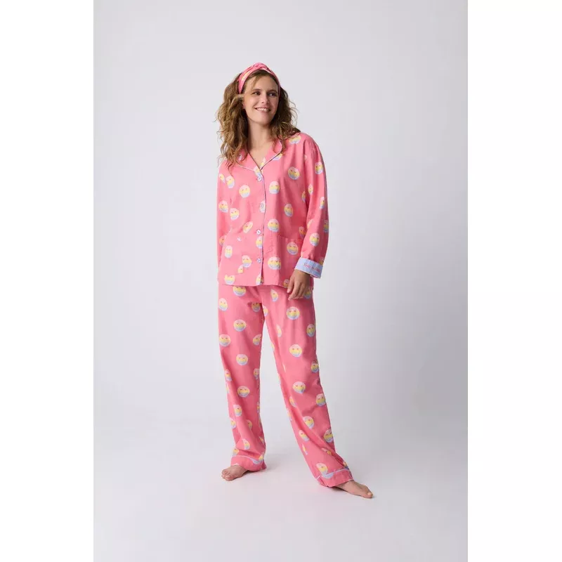 KEEP ON SMILING HOT PINK PJ SET