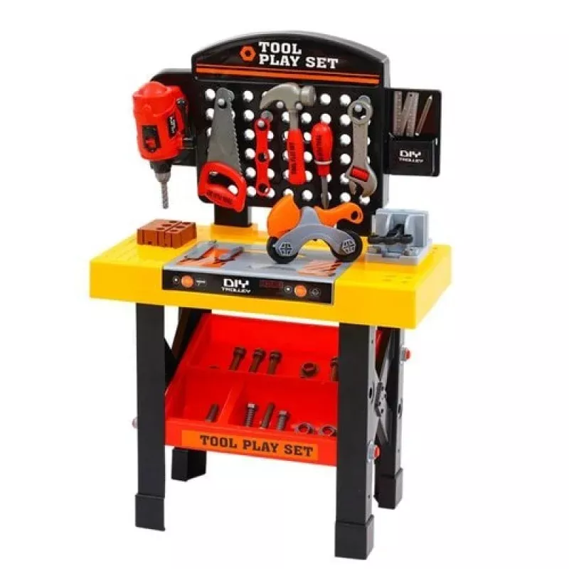Keezi Kids Realistic Plastic Workbench and Tool Play Set