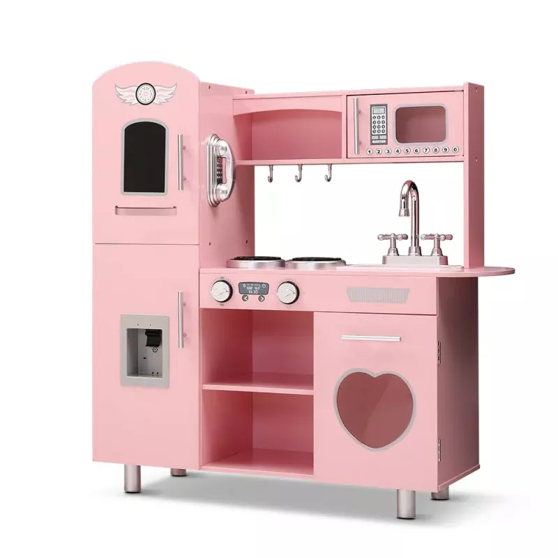 Keezi Kids Retro Kitchen in Classic Pink
