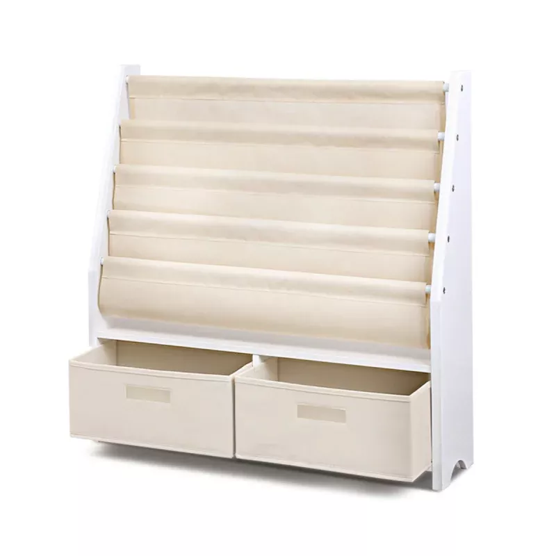 Keezi Sling Bookshelf with Removable Storage Boxes