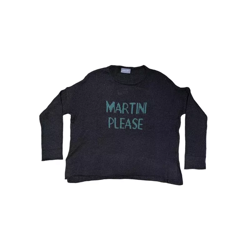 MARTINI PLEASE BLACK GEMSTONE SWEATER