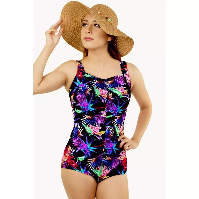 Mastectomy Ruched Low Leg One Piece