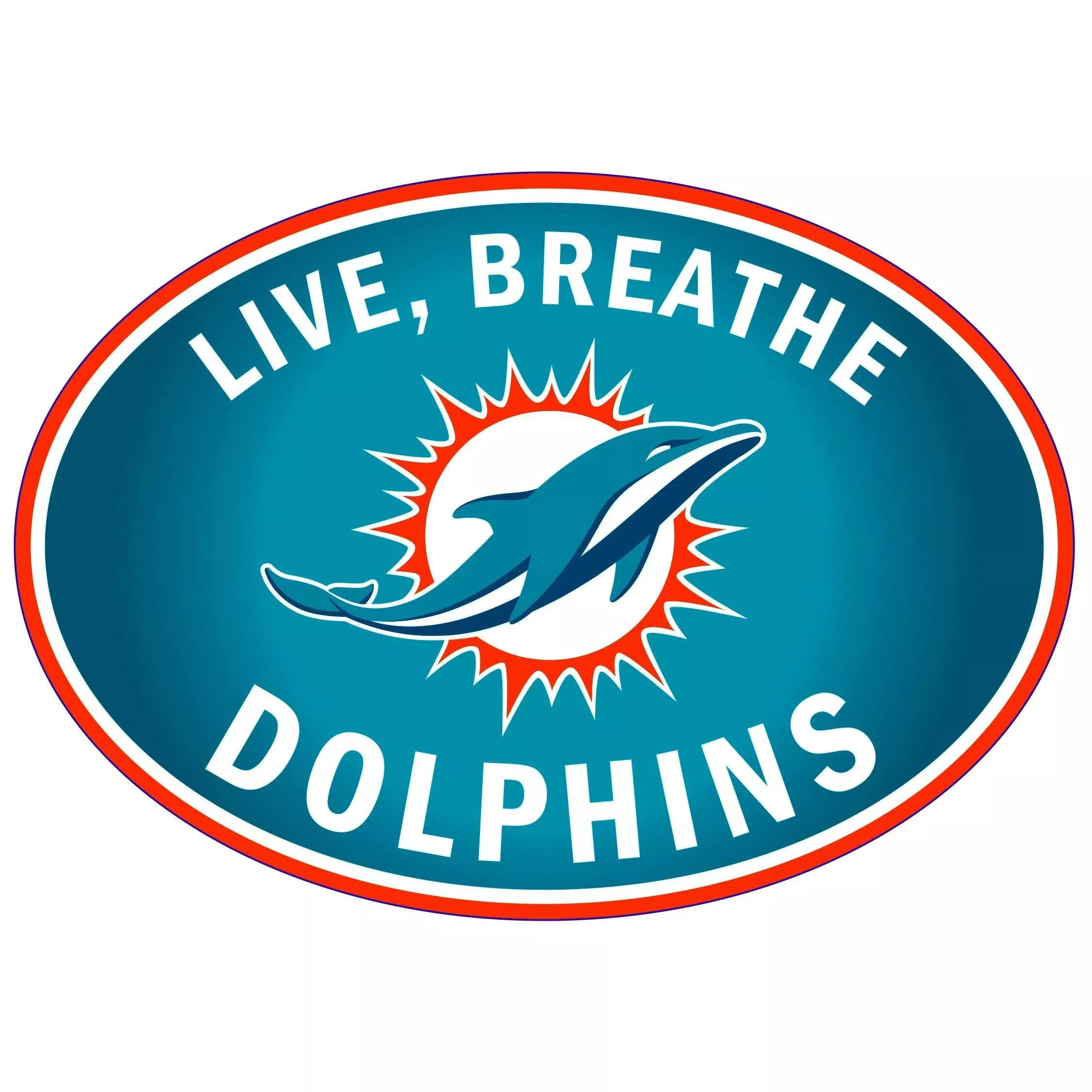 Miami Dolphins Live-Breath Auto Decal